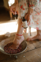 Foot bath with ayurvcedic Pitta balancing oil